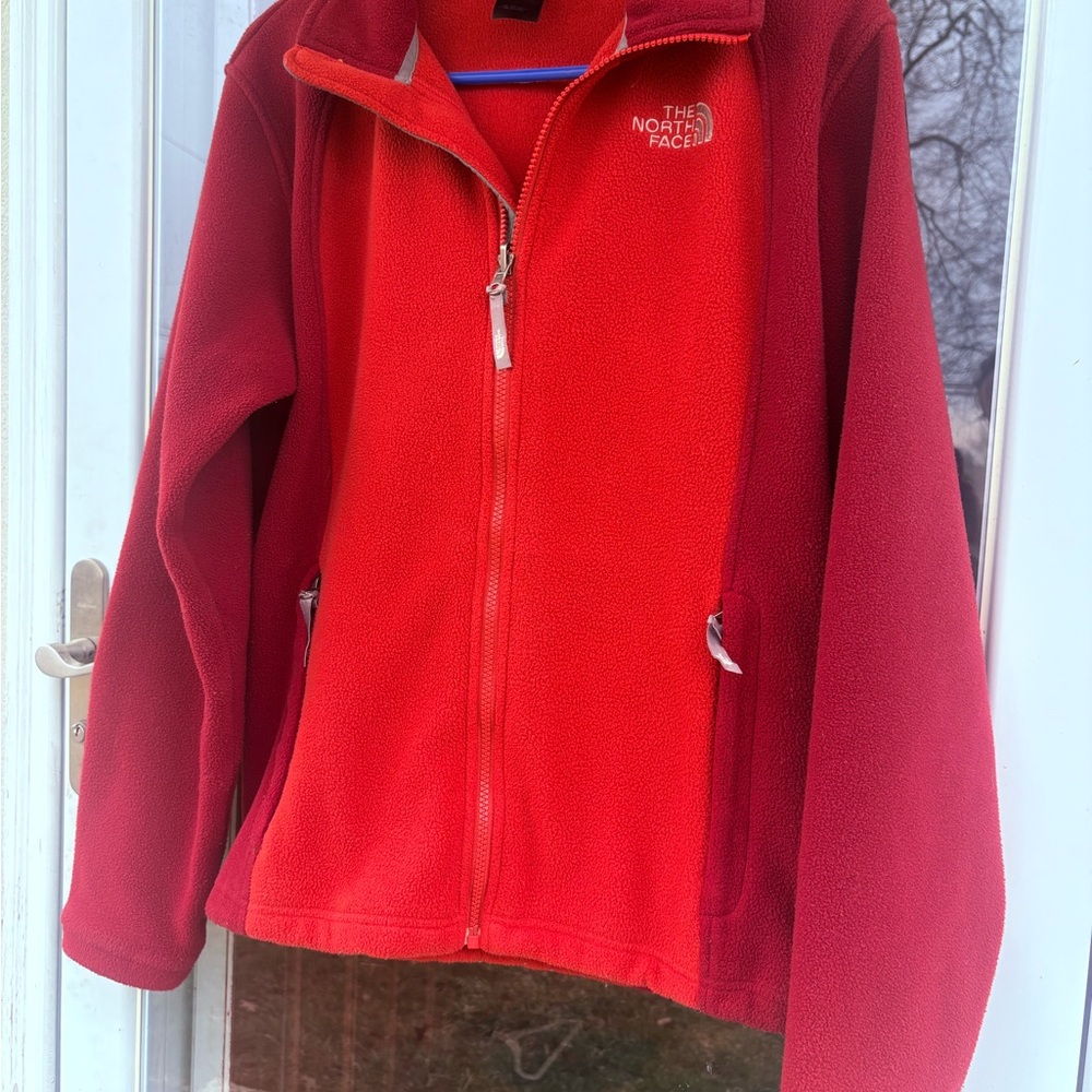 The North Face Women’s Large Fleece Rust Orange Sweatshirt Zip Jacket - Picture 4 of 10